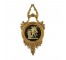 WALL MEDALLION-Gold Greco Roman Motif-Angel w/Torch