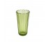 VASE-Green Vertical Ribbed w/Scalloped Top