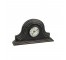 MANTEL CLOCK-Black Wood w/Stepped Edge