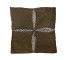 THROW PILLOW-Brown Suede w/Leopard Print Cutouts