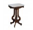 SIDE TABLE-Carved Mahogany W/Painted Faux Marble Top