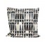 THROW PILLOW-Square/Cream W/Geometric Design