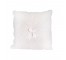 THROW PILLOW- White W/Pink Flowers & Polka Dot Bow