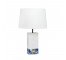 TABLE LAMP-White Marble W/Blue Marble at Base