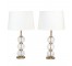 TABLE LAMP-(3)Clear Glass Spheres W/Brass Base