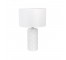 TABLE LAMP-White Ceramic Cylander W/Relief Design