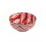 BOWL-Red W/White Tribal Inspired Design