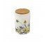 CANISTER-Vintage Ceramic w/Yellow Flowers & Cork Lid (Large)