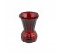 VASE-Red Flared Top w/Honeycomb Bottom