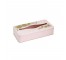 TISSUE BOX-Vintage Pink Tin W/Gold Floral Decor