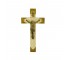 CRUCIFIX-Brass Jesus on Faux Metal/Wood Base