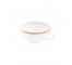 CUP & SAUCER-Vintage Coral Band w/Gold Trim