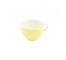 CUP & SAUCER-Pale Yellow w/White Handle