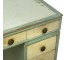 DESK-Vintage Teal w/9 Beige Drawers