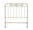 BED FRAME-3/4 White Painted Metal w/Brass Circles