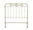 BED FRAME-3/4 White Painted Metal w/Brass Circles