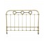 BED FRAME-3/4 White Painted Metal w/Brass Circles