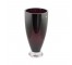 Vase-Dark Purple Glass W/Clear Circular Base
