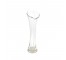VASE-Tall Clear Glass W/Scalloped Edge