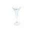 VASE-Clear Ribbed Trumpet W/Ped Base