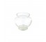 VASE-Clear Glass Squatty Urn