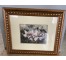 FLORAL PRINT-(2) Gardenias in Gold Frame W/Creme  Mat