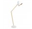 ANGLE FLOOR LAMP-White Dome & Natural Wood