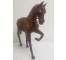 HORSE FIGURE-Carved of Wood & Covered W/Leather