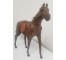 HORSE FIGURE-Carved of Wood & Wrapped in Leather