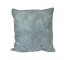 THROW PILLOW-Distressed Light Blue Cotton/Poly Fill