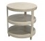 END TABLE-3-Tier Pickled Finish W/Nailhead Detail