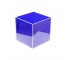 BLUE LUCITE CUBE-Medium (5) Sided