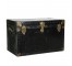 VINTAGE TRUNK-Distressed Black W/Brass Elements