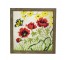 FRAMED NEEDLE POINT-(4) Poppies  & (1) Butterfly