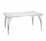 KITCHEN TABLE-White Laminate & Chrome Legs W/Leaf