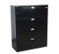 FILE CABINET-Black Metal (4)Horizontal Drawers