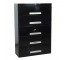 FILE CABINET-Black Metal W/ (5) Horizontal Drawers