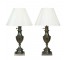 TABLE LAMP-Tarnished Brass Urn Shape