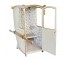 SEDAN CHAIR-Cream W/Gold Detailing & Tufted Interior