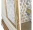 SEDAN CHAIR-Cream W/Gold Detailing & Tufted Interior