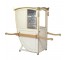 SEDAN CHAIR-Cream W/Gold Detailing & Tufted Interior