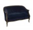 SETTE-Navy Regency Style W/Cabriole Leg & Rolled Arm