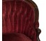 SETTE- Deep Red Victorian Style Camel Back W/Pleated Tufting