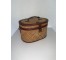 TRAVEL BAG-Oval Rattan Train Case