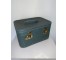 MAKE UP BAG-Vintage Blue Monarch w/Gold Locks