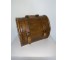 MAKE UP CASE-Medium Vintage Brown Leather Dome Top Case