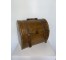 MAKE UP CASE-Large Vintage Brown Leather Dome Top Case