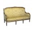 SOFA-Louis XV Gold Damask W/Dark Frame & Gold Accents