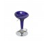 STOOL-Purple Molded Stool W/Chrome Base & Foot Rest