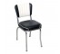 DINER CHAIR-Vintage Black & White W/Tufted Channel Back